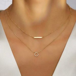 ✨Rhinestone Pendant Layered Necklace